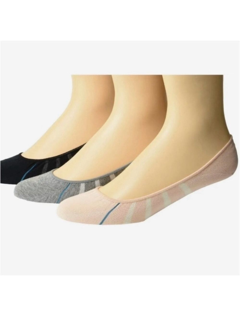 NEW Stance and Adidas Pink Black Gray and White Liner No Show Sock Bundle - Picture 14 of 14